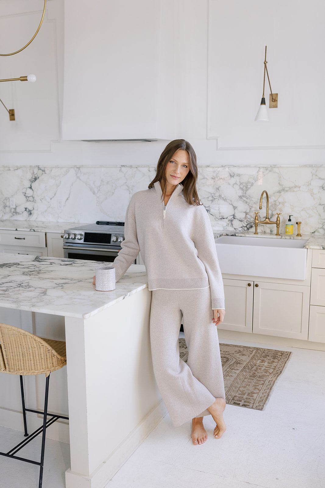 The Double Faced Zip-Up Sweater