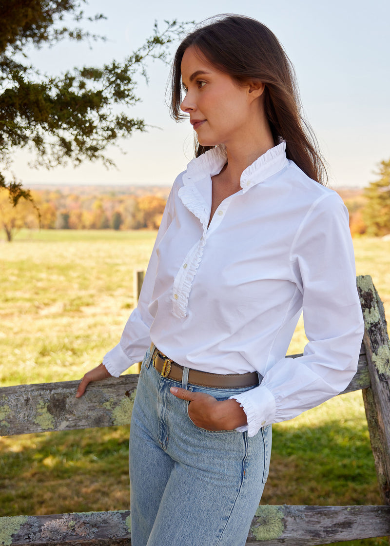 The Long Sleeve Ruffle Blouse