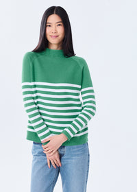 The Cotton Mock Neck - Striped