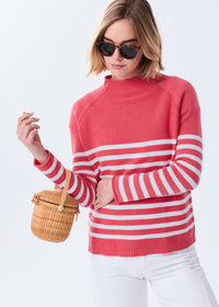 The Cotton Mock Neck - Striped