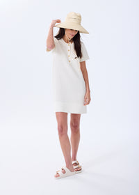 The Cotton Crochet Henley Dress
