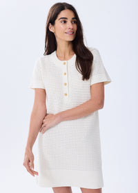 The Cotton Crochet Henley Dress