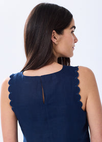 The Scallop Linen Tank