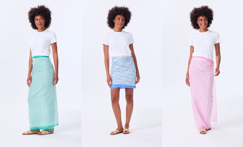 The Cotton Wrap / Pareo - Embroidered Hills