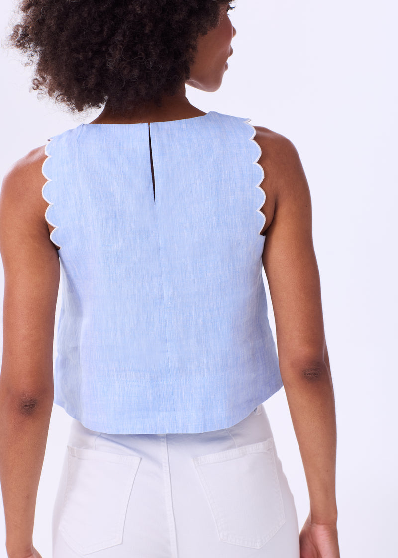 The Scallop Linen Tank