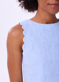 The Scallop Linen Tank