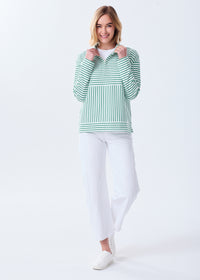 The Zip-Up Sweatshirt - Striped